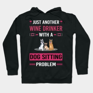 Wine Drinker Dog Sitting Hoodie